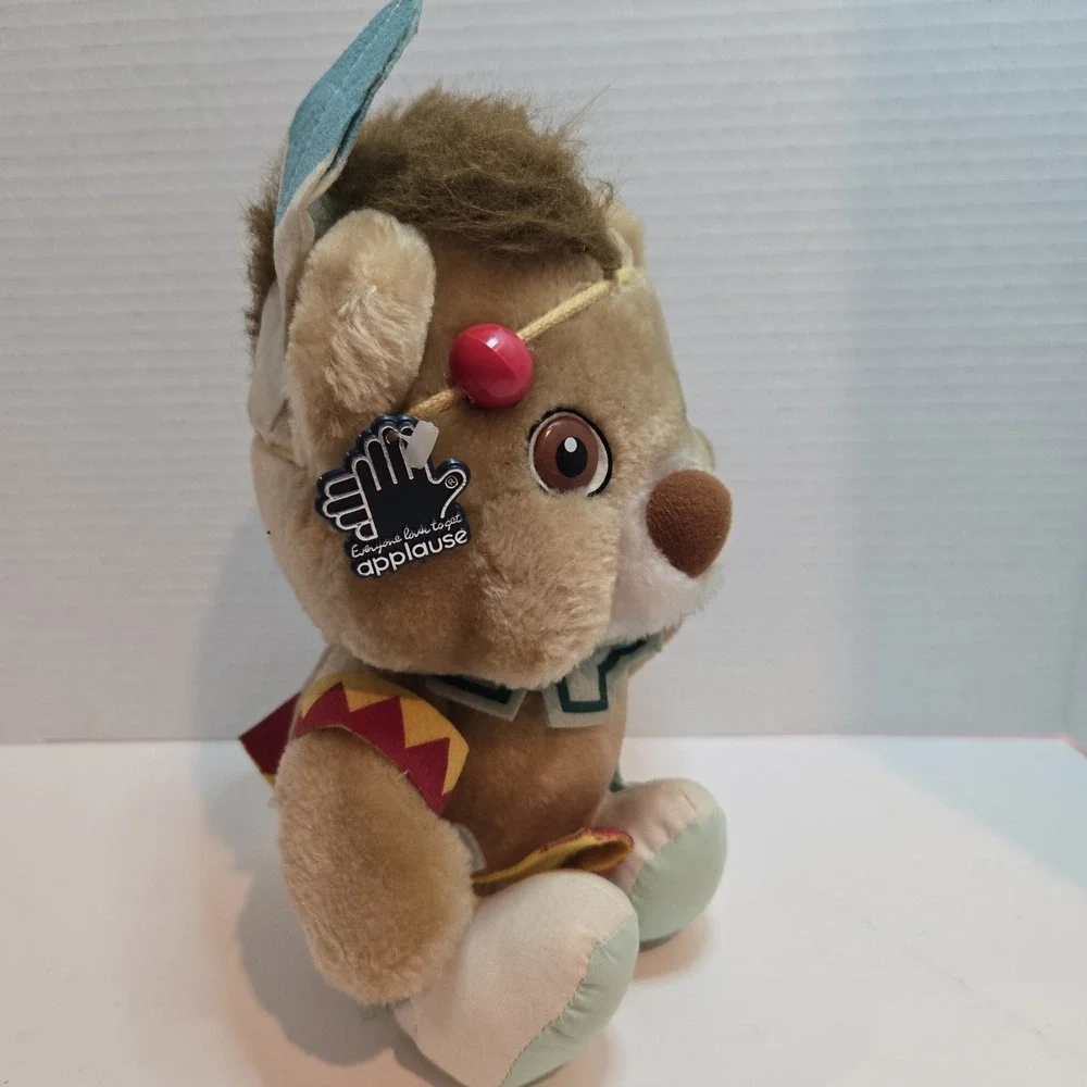 1985 Applause Hanna Barbera PAW PAWS Brave‎ Paw Indian Bear Stuffed Plush 9